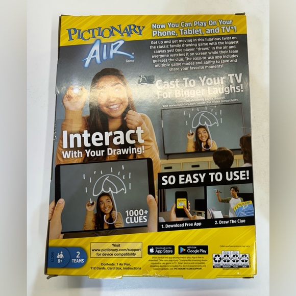 NIB! Pictionary Air Draw in the Air @2020 Mattel -Connects to Smart Device - Picture 2 of 4